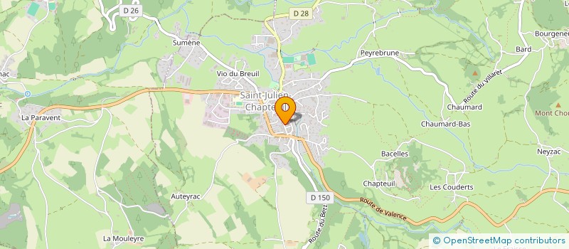 localisation de l'entreprise SUPERETTE MS  SAINT-JULIEN-CHAPTEUIL