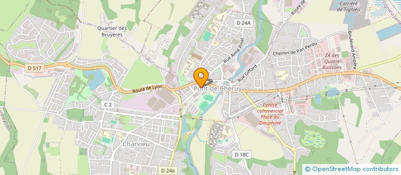 localisation de l'entreprise SUPERETTE PONT DE CHERUY CHEZ FANFAN  PONT-DE-CHERUY