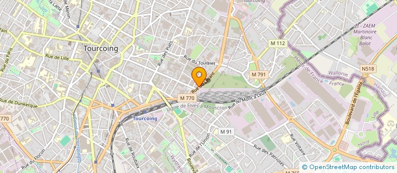 localisation de l'entreprise SUPERLAV à TOURCOING