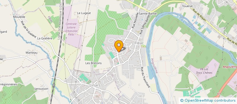 localisation de l'entreprise SUPERMACHE GV à FLEAC