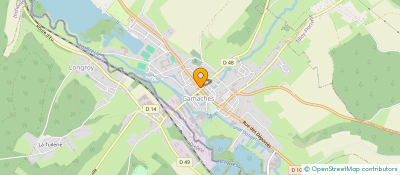 localisation de l'entreprise SUPERMARCHE CARON à GAMACHES
