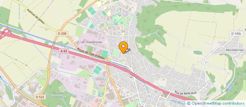 localisation de l'entreprise SUPERMARCHE CHAMP-FLEURI à BOURGOIN-JALLIEU