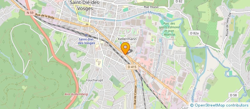 localisation de l'entreprise SUPERMARCHE DES VOSGES  SAINT-DIE-DES-VOSGES