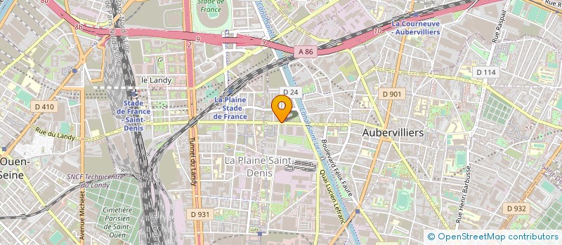 localisation de l'entreprise SUPERMARCHE K-10 à AUBERVILLIERS