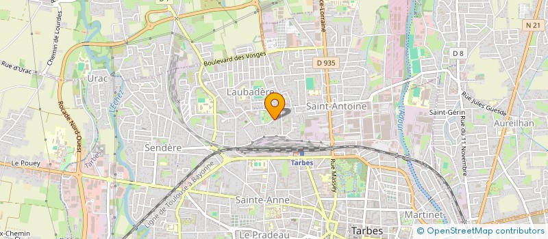 localisation de l'entreprise SUPERMARCHE LAUWERS à TARBES