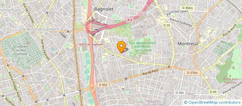 localisation de l'entreprise SUPERNOVA à BAGNOLET