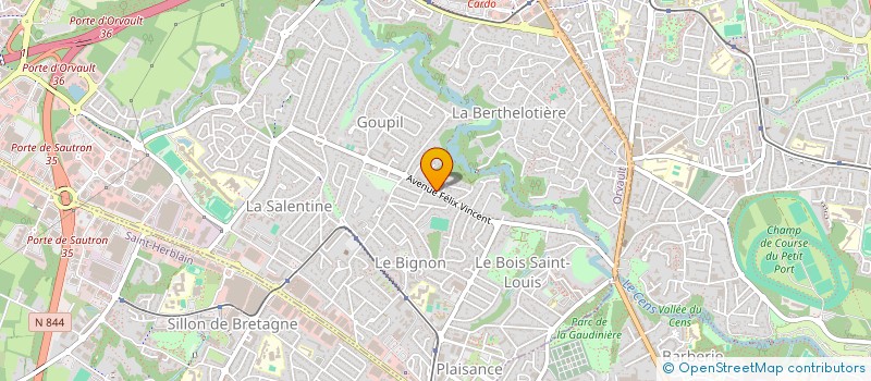 localisation de l'entreprise SUPERNOVA à ORVAULT