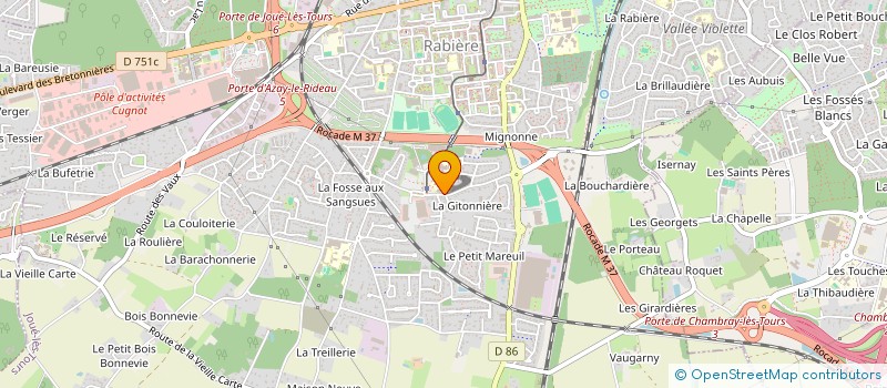 localisation de l'entreprise SUPHI à JOUE-LES-TOURS