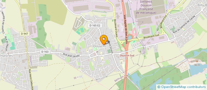 localisation de l'entreprise SUPPORT' ESD  DOUVRIN