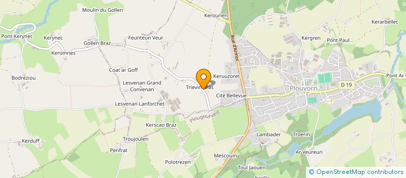 localisation de l'entreprise SUPPORT TECHNIQUE 3D à PLOUVORN