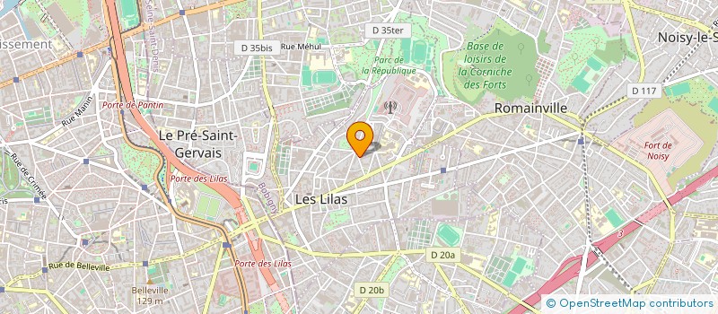 localisation de l'entreprise SUPRA COM à LES LILAS