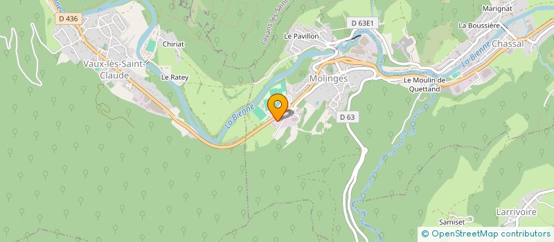 localisation de l'entreprise SUPRA T  CHASSAL-MOLINGES