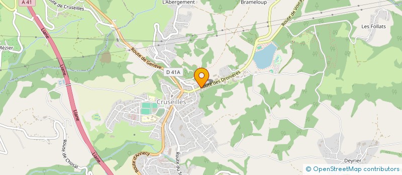 localisation de l'entreprise SUR L'ETANG  CRUSEILLES