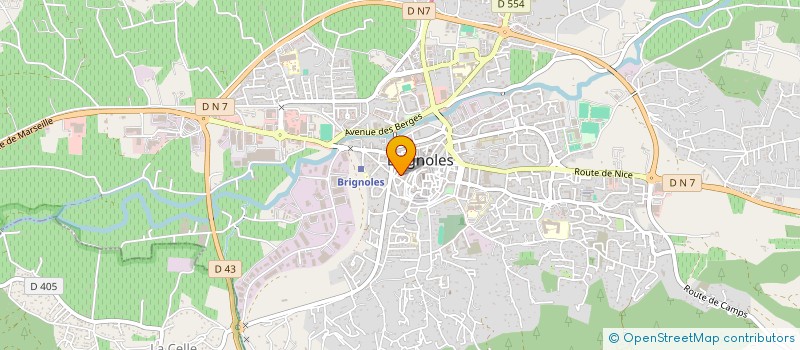 localisation de l'entreprise SUR LA PLAGE  BRIGNOLES