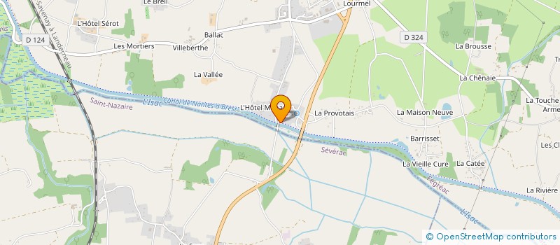 localisation de l'entreprise SUR LA RIVE DE PONT MINY  FEGREAC