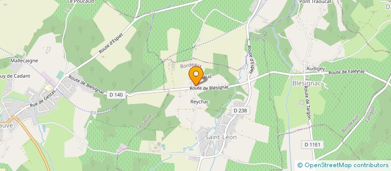 localisation de l'entreprise SUR LA ROUTE DU BREUIL ATELIERS CREATIFS D EMANCIPATION  SAINT-LEON