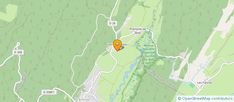 localisation de l'entreprise SUR LE CRET  NANCHEZ