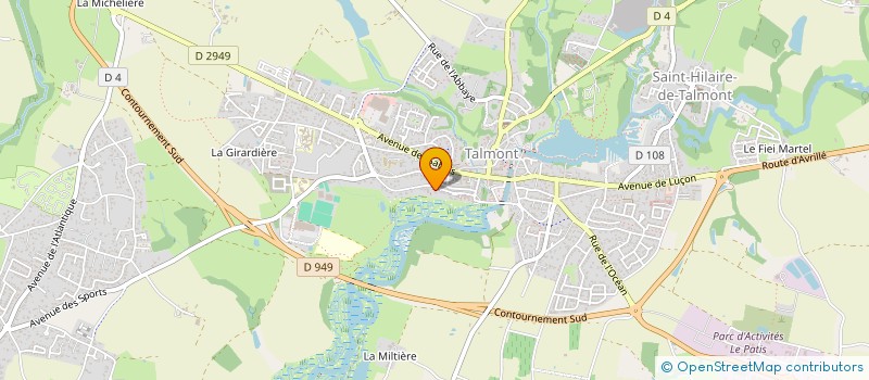 localisation de l'entreprise SUR LE POUCE  TALMONT-SAINT-HILAIRE