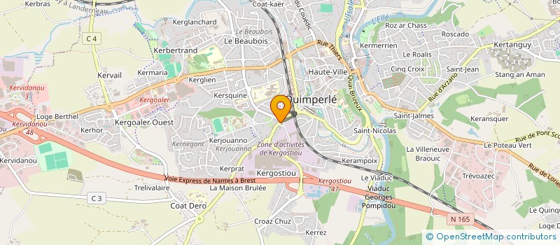 localisation de l'entreprise SUR LES CHAPEAUX DE ROUES à QUIMPERLE