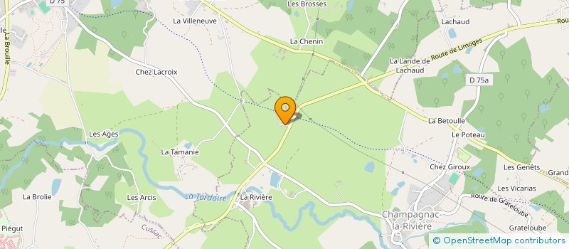 localisation de l'entreprise SUR LES CHEMINS DE CHAMPAGNAC LA RIVIERE à CHAMPAGNAC-LA-RIVIERE