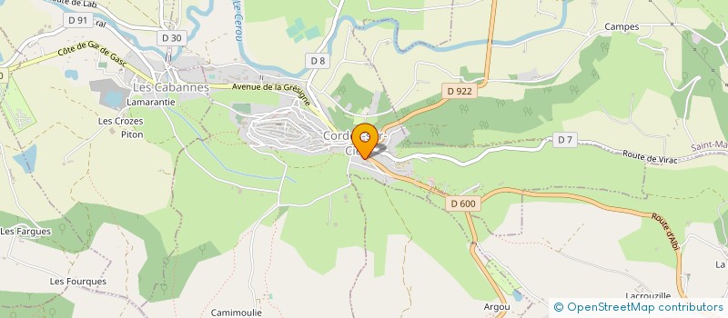 localisation de l'entreprise SUR LES CHEMINS DE L' HISTOIRE  CORDES-SUR-CIEL