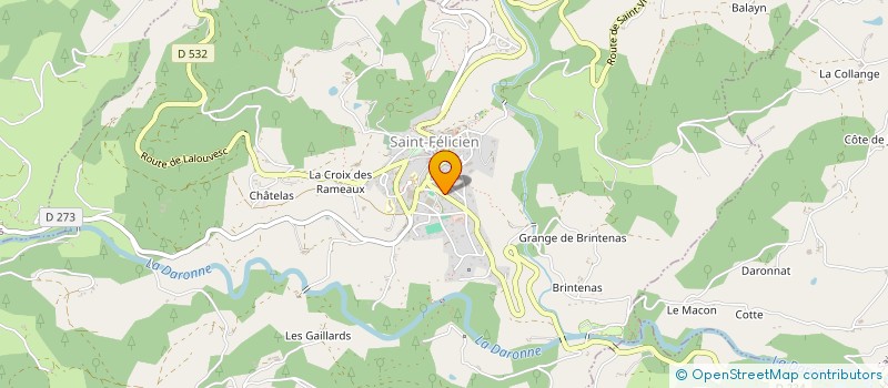 localisation de l'entreprise SUR LES ROUTES DE L'ARDECHOISE  SAINT-FELICIEN