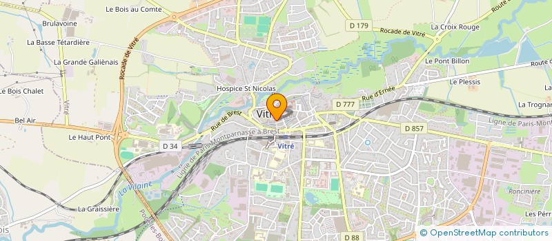 localisation de l'entreprise SUR TA TETE PROD'  VITRE