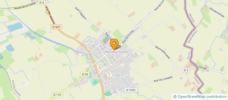 localisation de l'entreprise SUR UN AIR DE LYS  HONDSCHOOTE