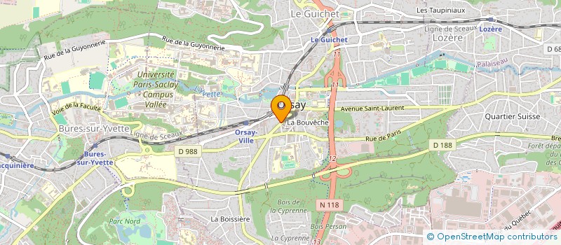 localisation de l'entreprise SUR UN FIL  ORSAY