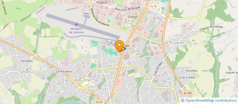 localisation de l'entreprise SURCOUF AUTOMOBILES SERVICES à LANNION