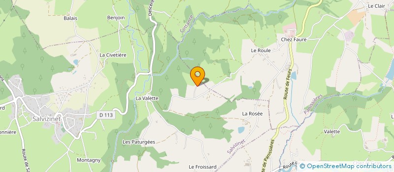 localisation de l'entreprise SURELEC  SALVIZINET