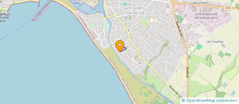 localisation de l'entreprise SURF CLUB DU PAYS DE SAINT GILLES à SAINT-GILLES-CROIX-DE-VIE