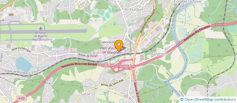 localisation de l'entreprise SURF COMPONENTS FRANCE à ANGLET