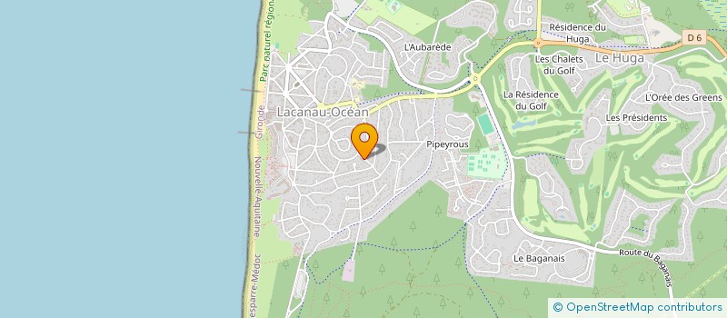 localisation de l'entreprise SURF ECOLE INTERNATIONALE JEUNES à LACANAU