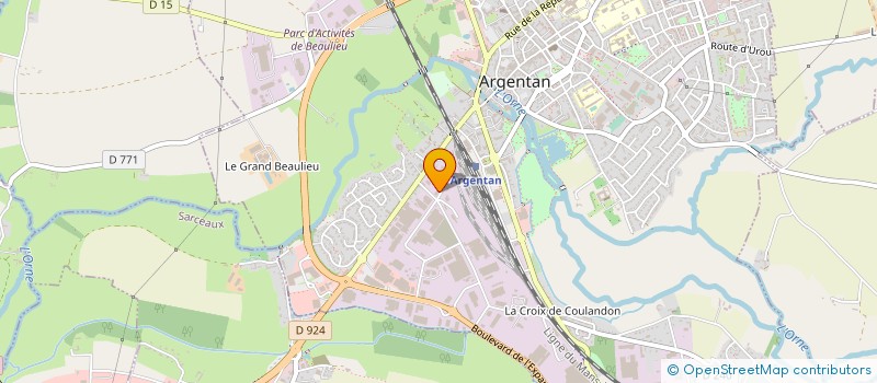 localisation de l'entreprise SURFACE ELECTROLYTIQUE ET DE REVETEMENT à ARGENTAN