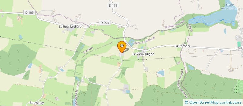 localisation de l'entreprise SURFACE SENSIBLE PRODUCTION  JUIGNE-DES-MOUTIERS