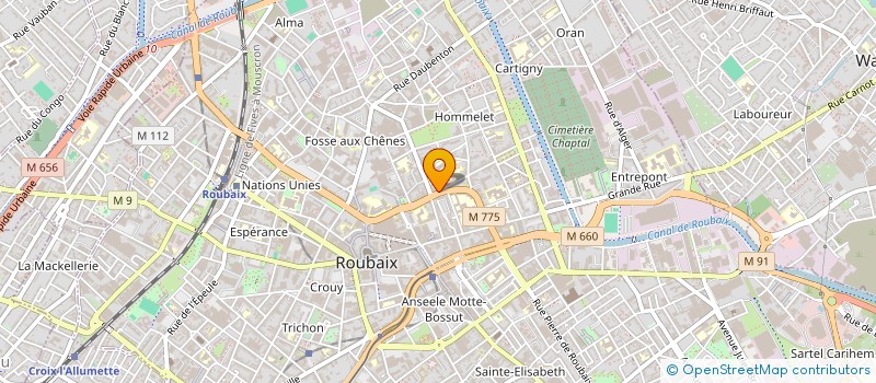 localisation de l'entreprise SURFASOL  ROUBAIX