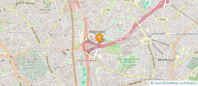 localisation de l'entreprise SURFEO à BAGNOLET