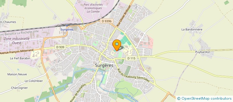 localisation de l'entreprise SURG'LAITS  SURGERES