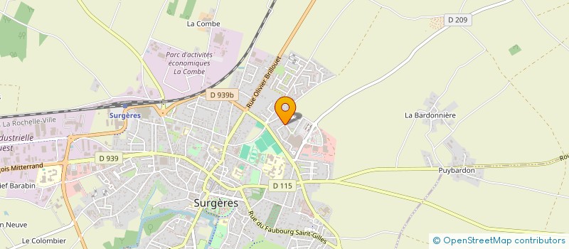 localisation de l'entreprise SURGEDIS à SURGERES