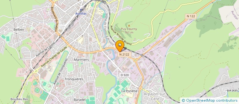 localisation de l'entreprise SURGELES DISTRIBUTION à AURILLAC