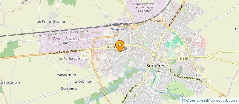 localisation de l'entreprise SURGERES ACCUEILLE  SURGERES