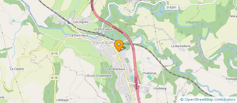 localisation de l'entreprise SURPLUS  PIERRE-BUFFIERE