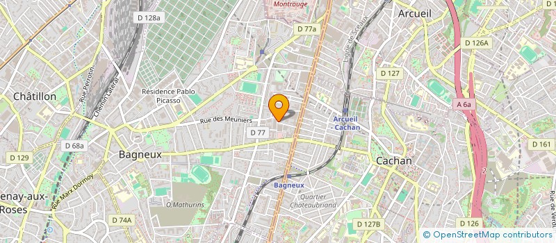 localisation de l'entreprise SURVEIL COORD TRAVAUX METREURS VERIFI à BAGNEUX