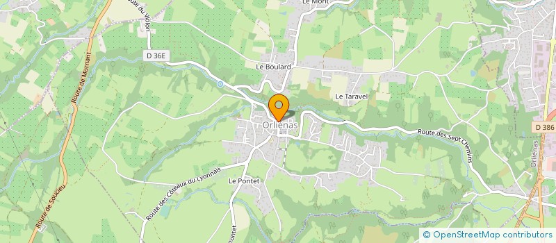 localisation de l'entreprise SURYA YOGA  ORLIENAS