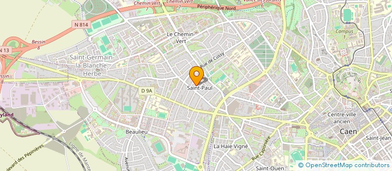 localisation de l'entreprise SURYA YOGA à CAEN