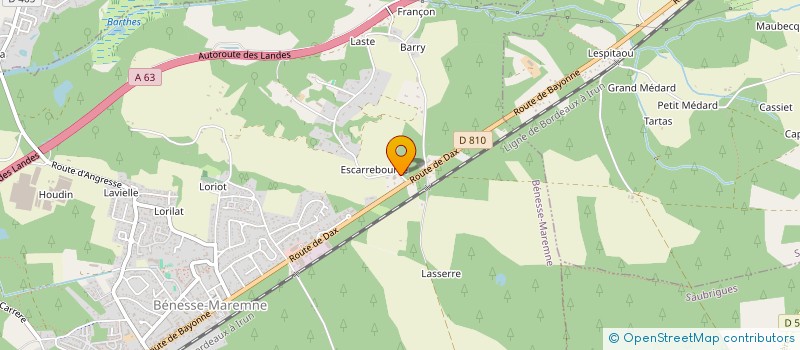 localisation de l'entreprise SUSCOSSE CHARPENTES  BENESSE-MAREMNE