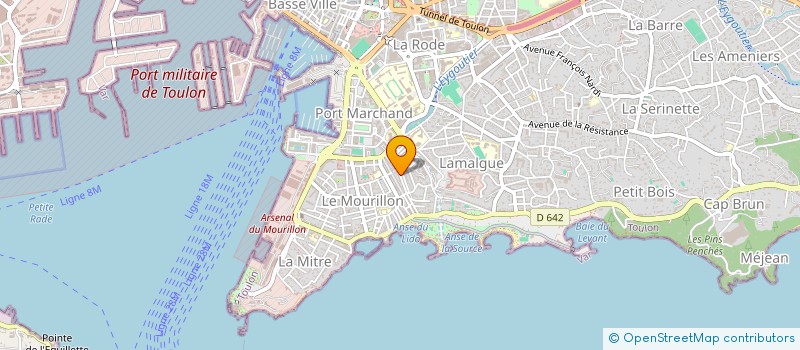 localisation de l'entreprise SUTERA SAS à TOULON