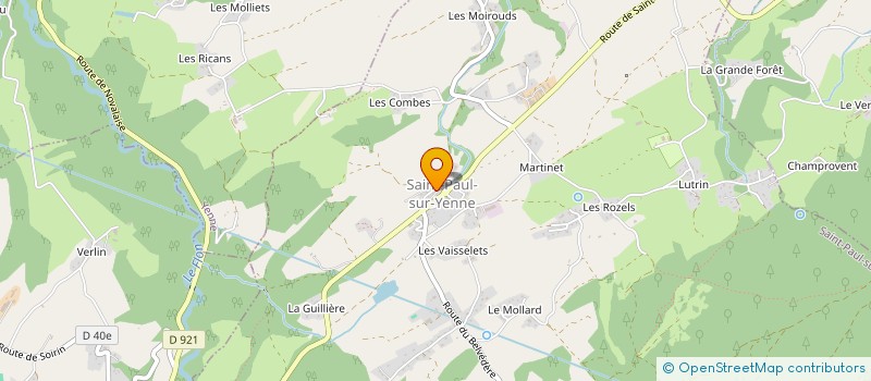 localisation de l'entreprise SUTRA YOGA ET PILATES  SAINT-PAUL-SUR-YENNE