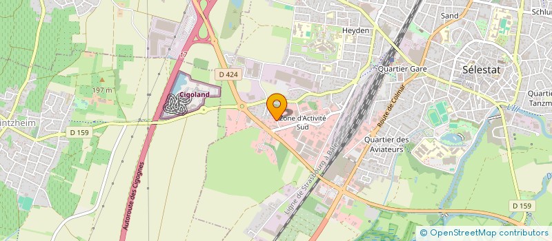 localisation de l'entreprise SUTTER ET FILS à SELESTAT
